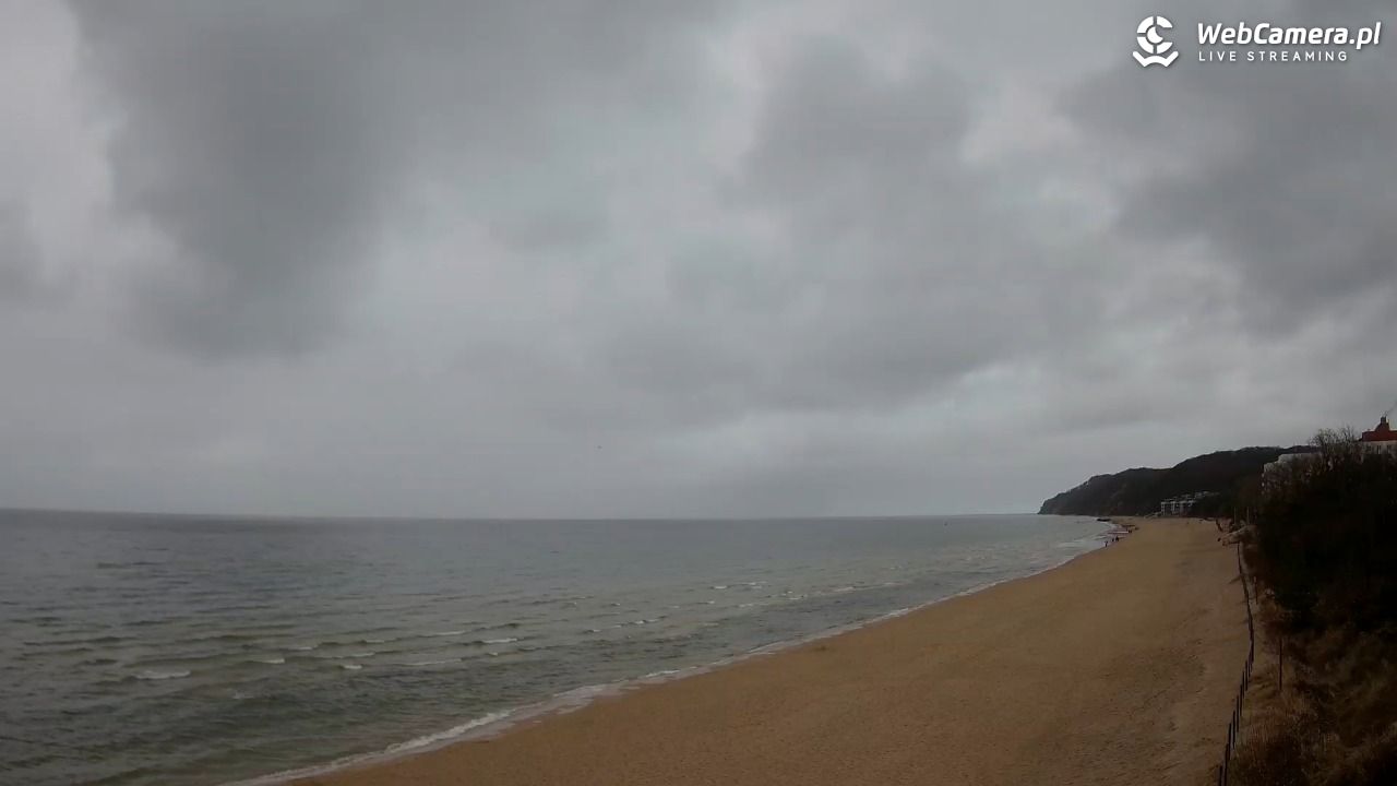 Międzyzdroje - widok na wschodnią stronę plaży - 31 marzec 2026, 14:05