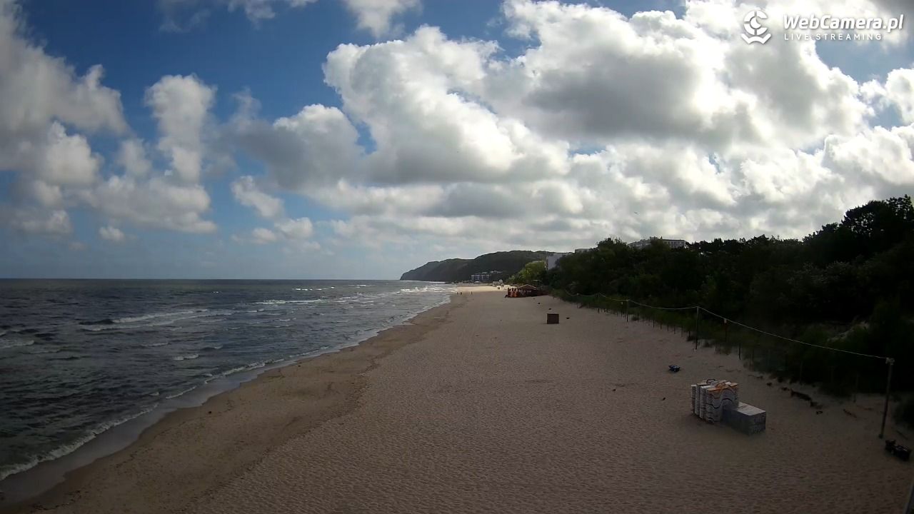 Międzyzdroje - widok na wschodnią stronę plaży - 28 maj 2026, 09:17