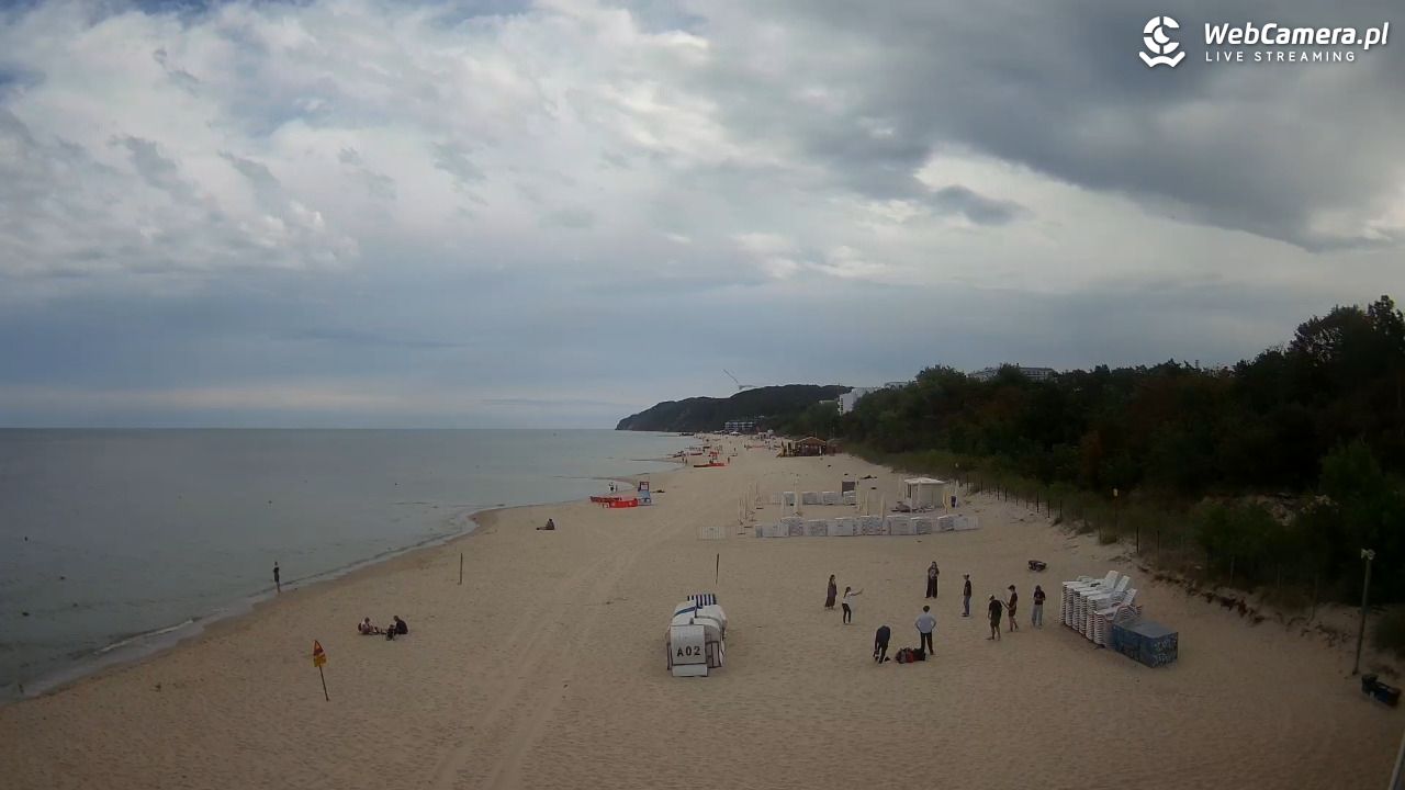 Międzyzdroje - widok na wschodnią stronę plaży - 31 sierpień 2026, 10:58