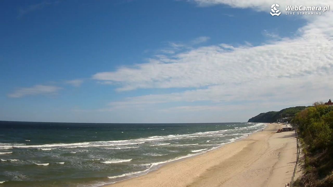 Międzyzdroje - widok na wschodnią stronę plaży - 16 maj 2025, 09:30
