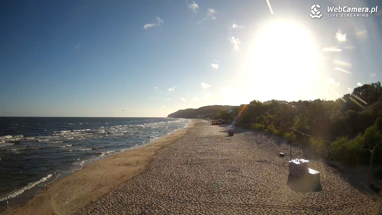 Międzyzdroje - widok na wschodnią stronę plaży - 28 maj 2026, 06:51