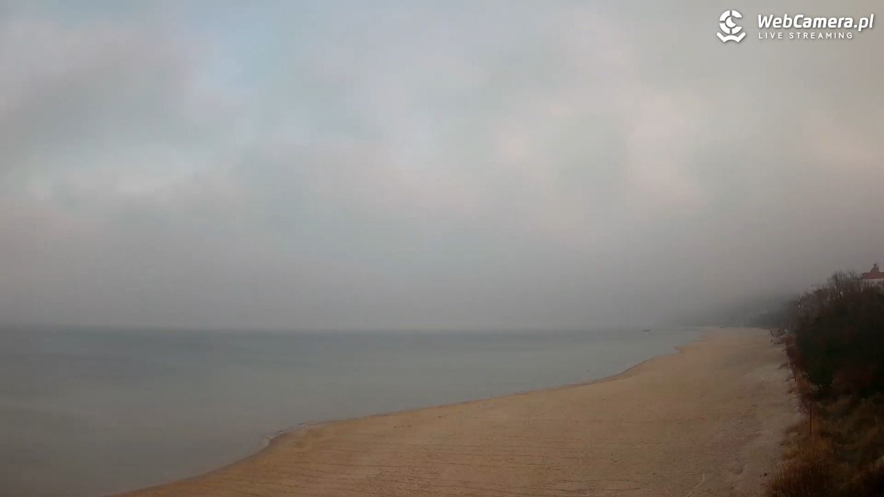 Międzyzdroje - widok na wschodnią stronę plaży - 17 grudzień 2025, 08:40