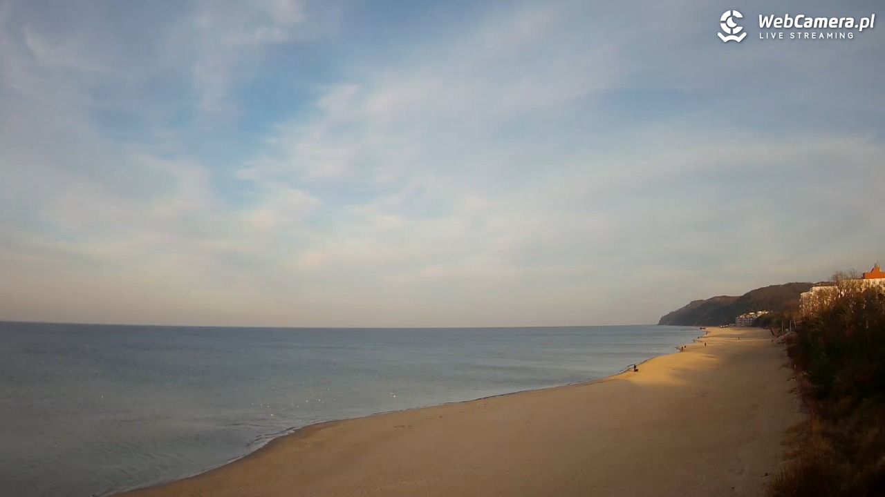 Międzyzdroje - widok na wschodnią stronę plaży - 18 grudzień 2025, 14:19