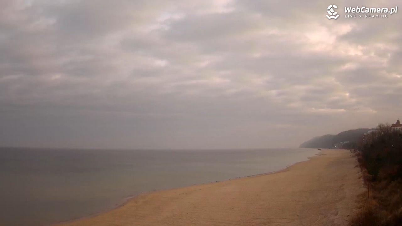 Międzyzdroje - widok na wschodnią stronę plaży - 18 grudzień 2025, 08:00