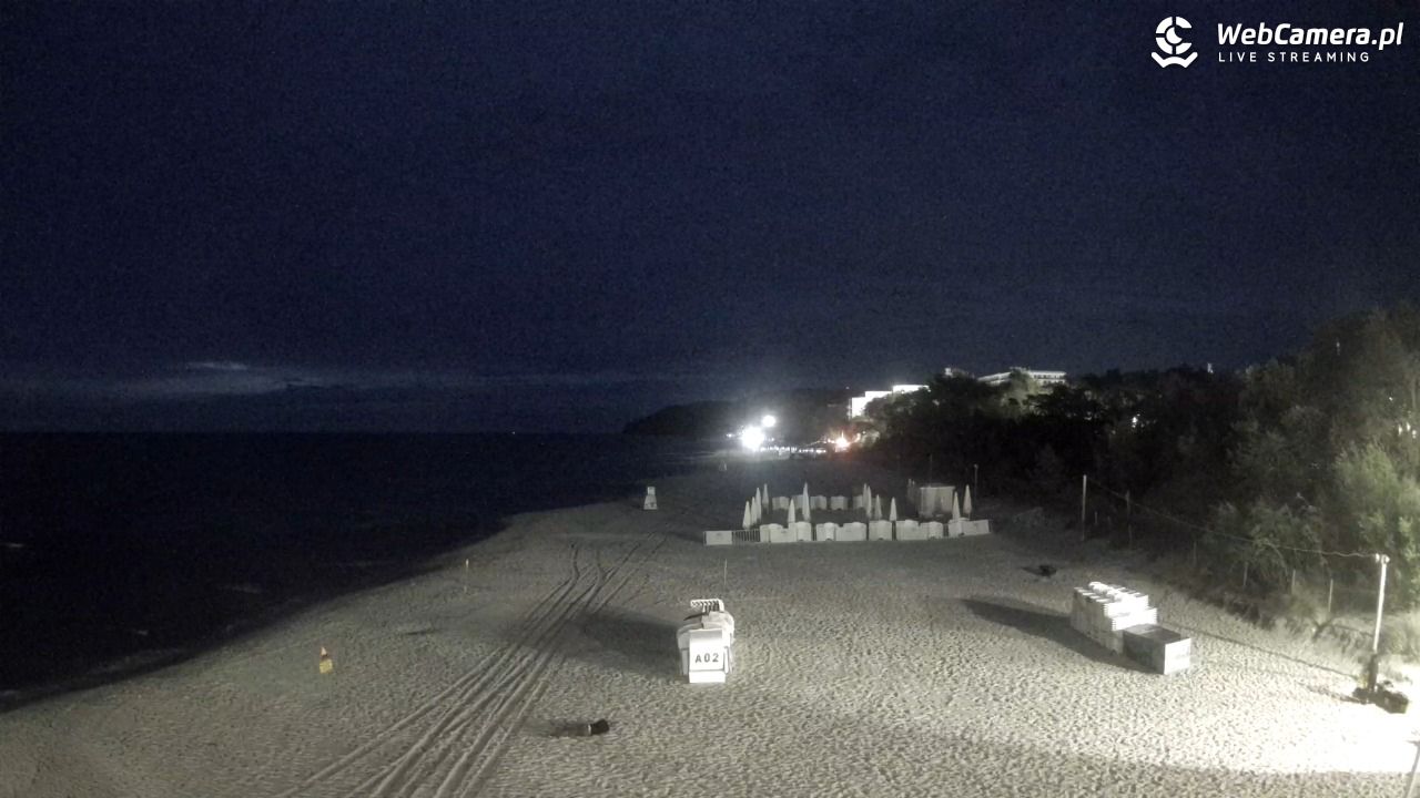 Międzyzdroje - widok na wschodnią stronę plaży - 29 sierpień 2026, 05:13