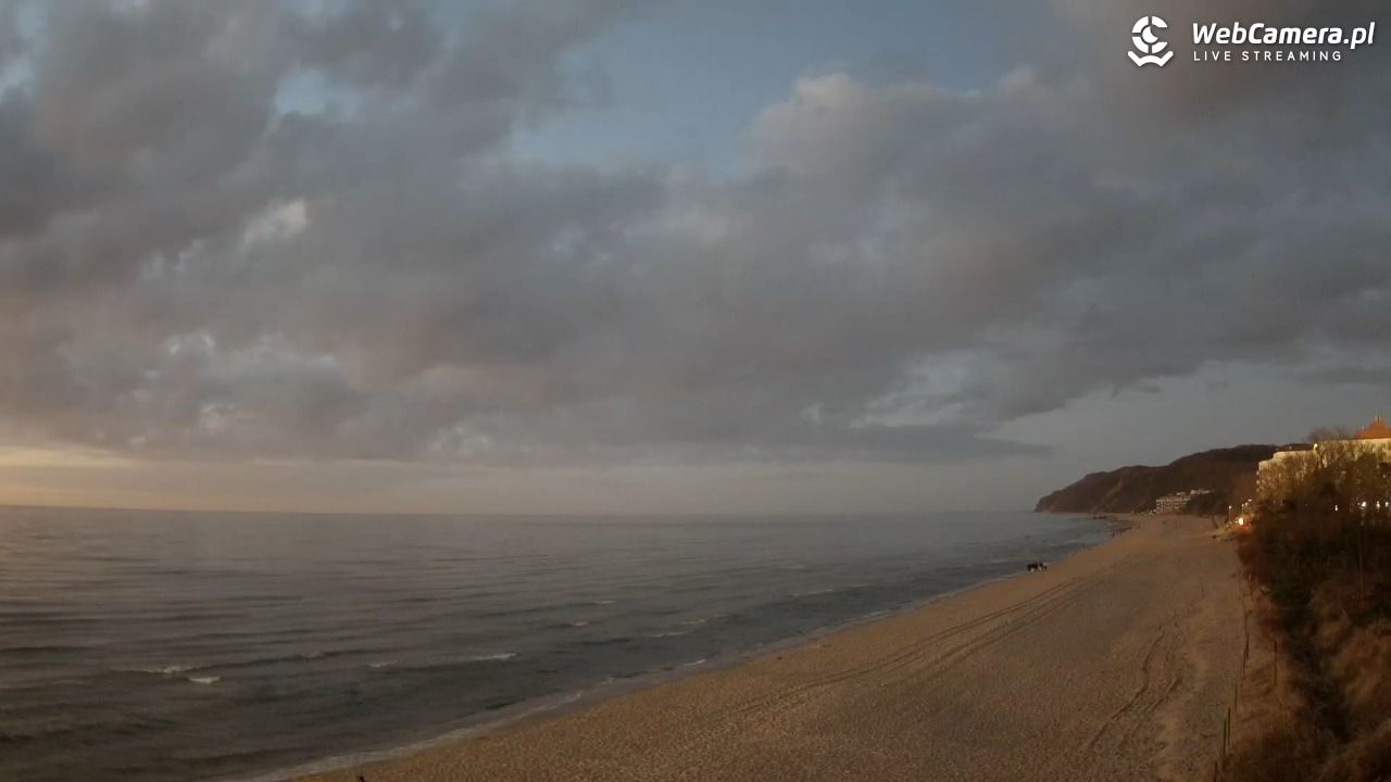 Międzyzdroje - widok na wschodnią stronę plaży - 31 marzec 2026, 20:14