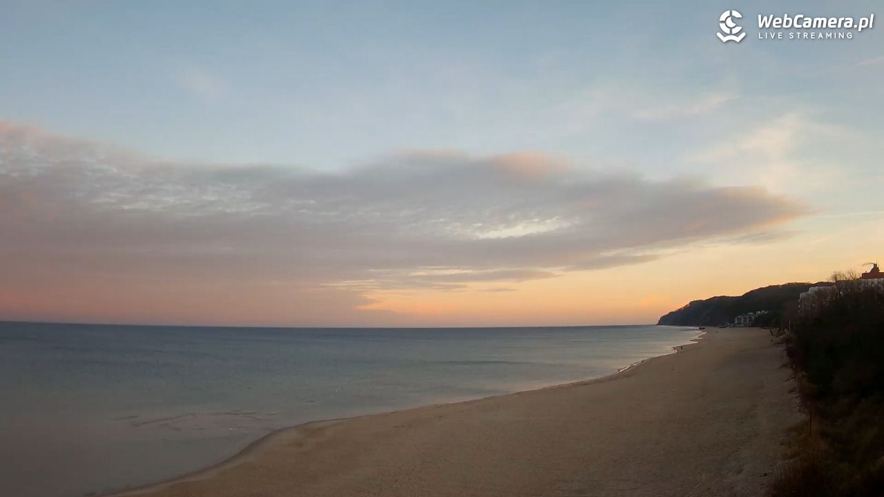 Międzyzdroje - widok na wschodnią stronę plaży - 19 grudzień 2025, 08:25