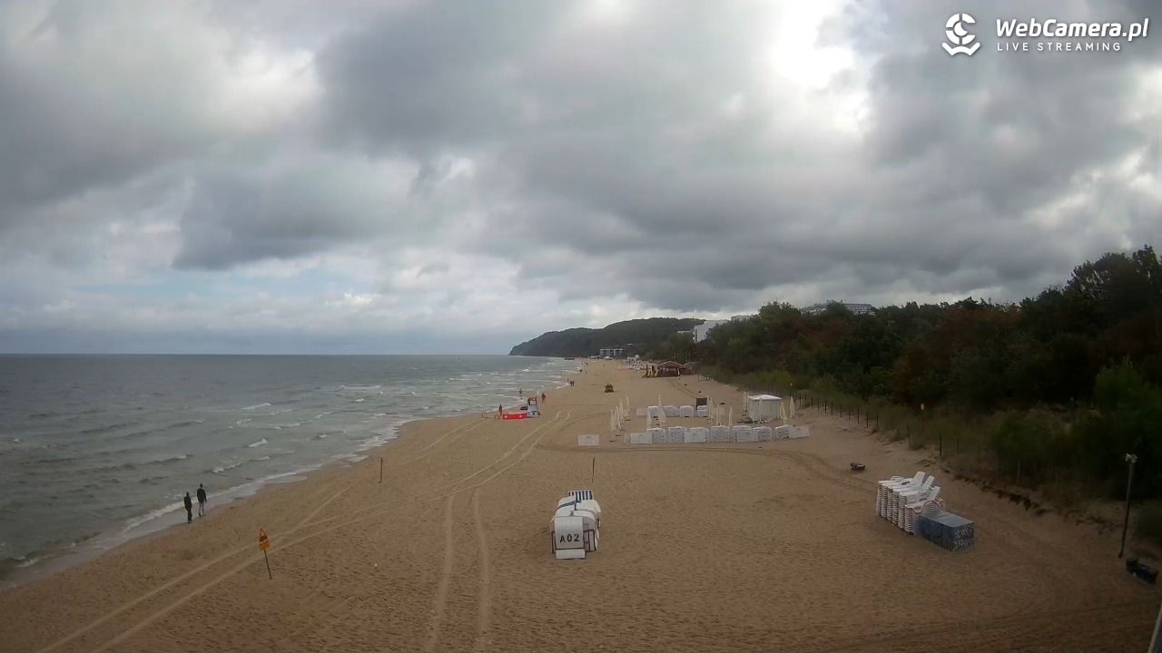 Międzyzdroje - widok na wschodnią stronę plaży - 01 wresień 2026, 10:38