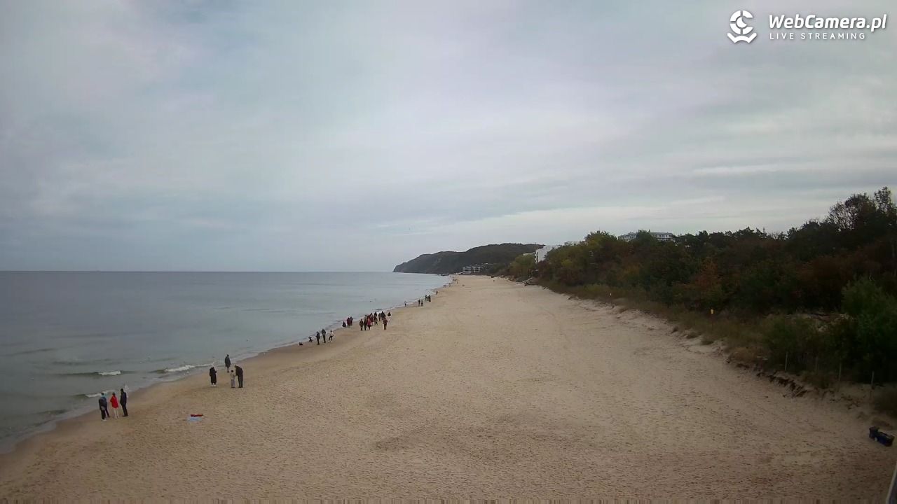 Międzyzdroje - widok na wschodnią stronę plaży - 15 październik 2026, 09:45