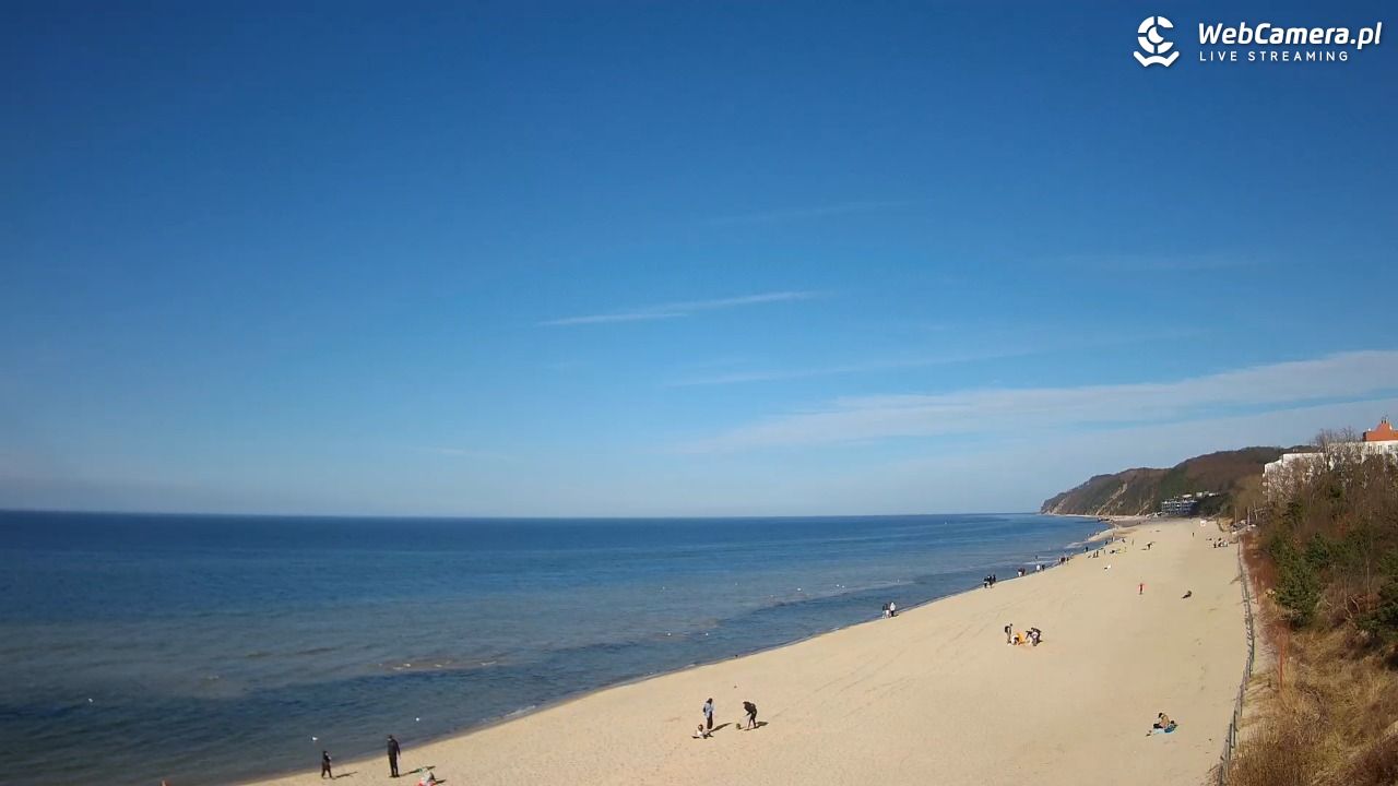 Międzyzdroje - widok na wschodnią stronę plaży - 02 kwiecień 2026, 15:51