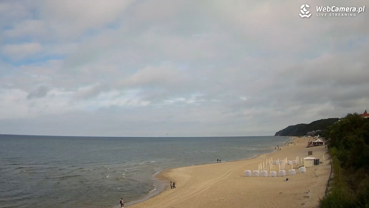 Międzyzdroje - widok na wschodnią stronę plaży - 18 wresień 2025, 12:11