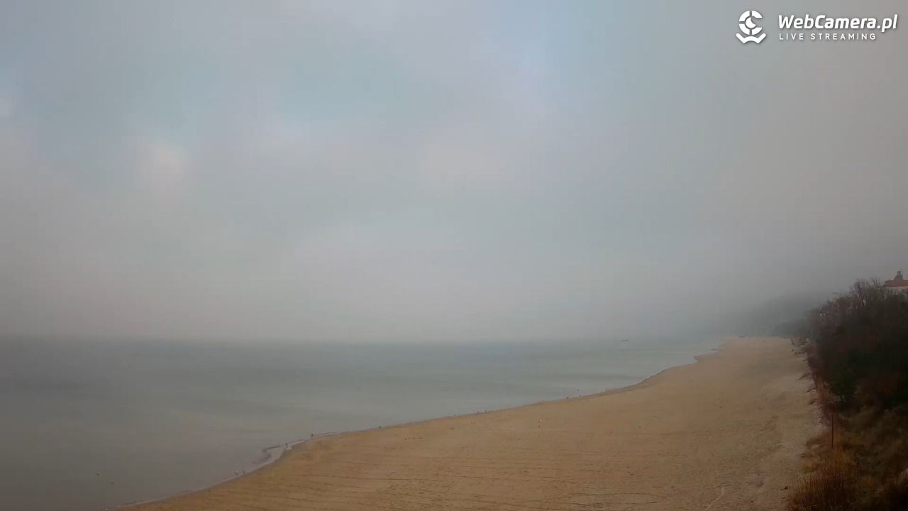 Międzyzdroje - widok na wschodnią stronę plaży - 17 grudzień 2025, 10:08
