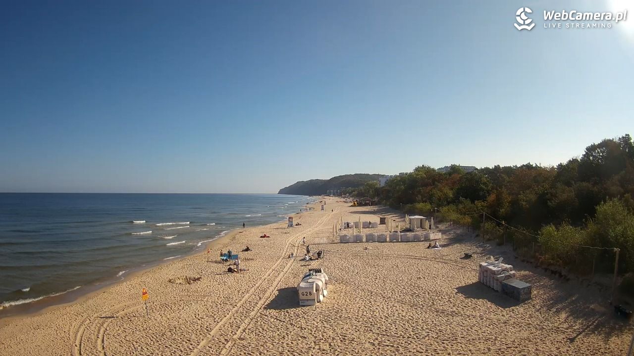 Międzyzdroje - widok na wschodnią stronę plaży - 27 sierpień 2026, 09:29