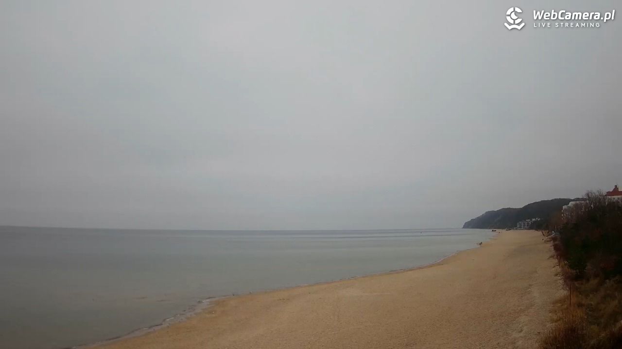 Międzyzdroje - widok na wschodnią stronę plaży - 21 grudzień 2025, 09:12