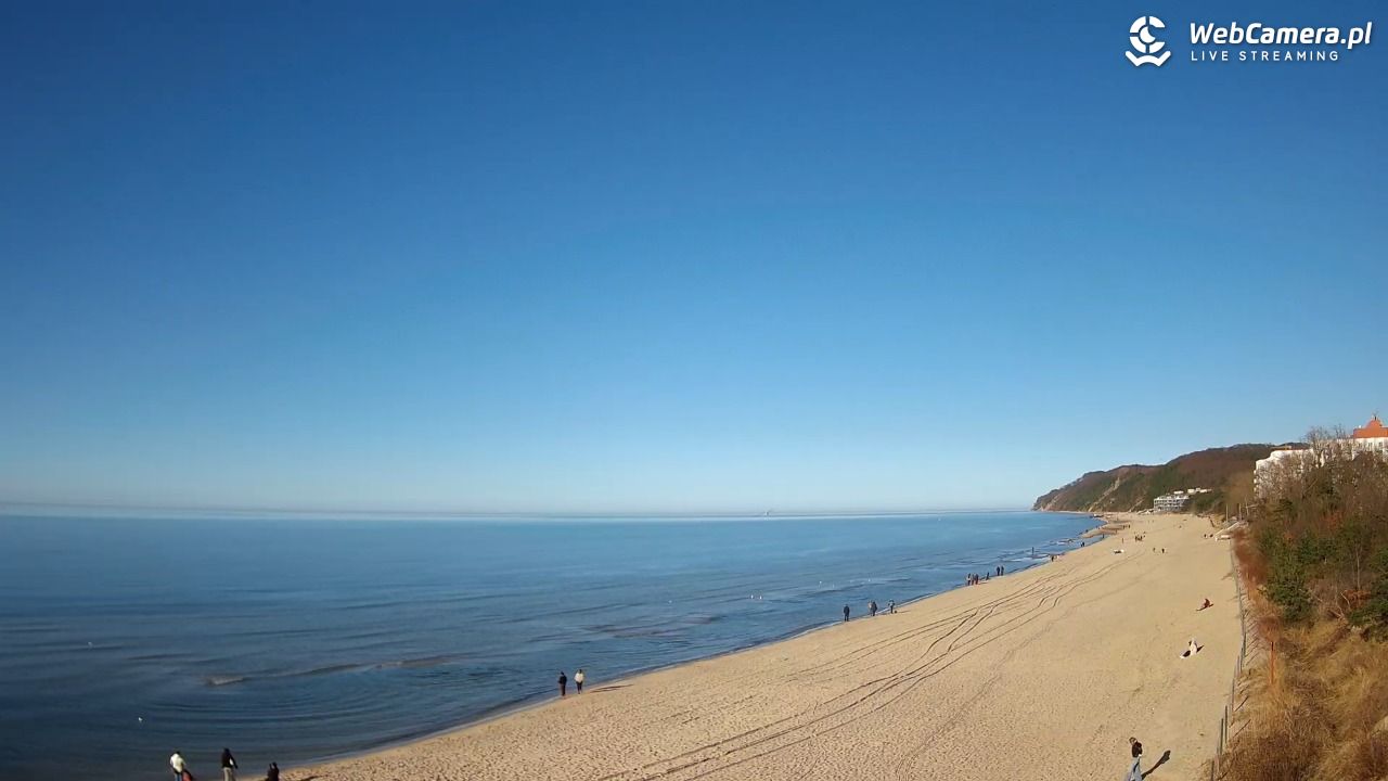 Międzyzdroje - widok na wschodnią stronę plaży - 01 kwiecień 2026, 17:29