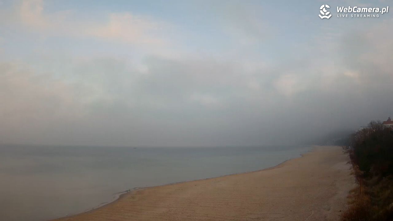 Międzyzdroje - widok na wschodnią stronę plaży - 17 grudzień 2025, 08:53
