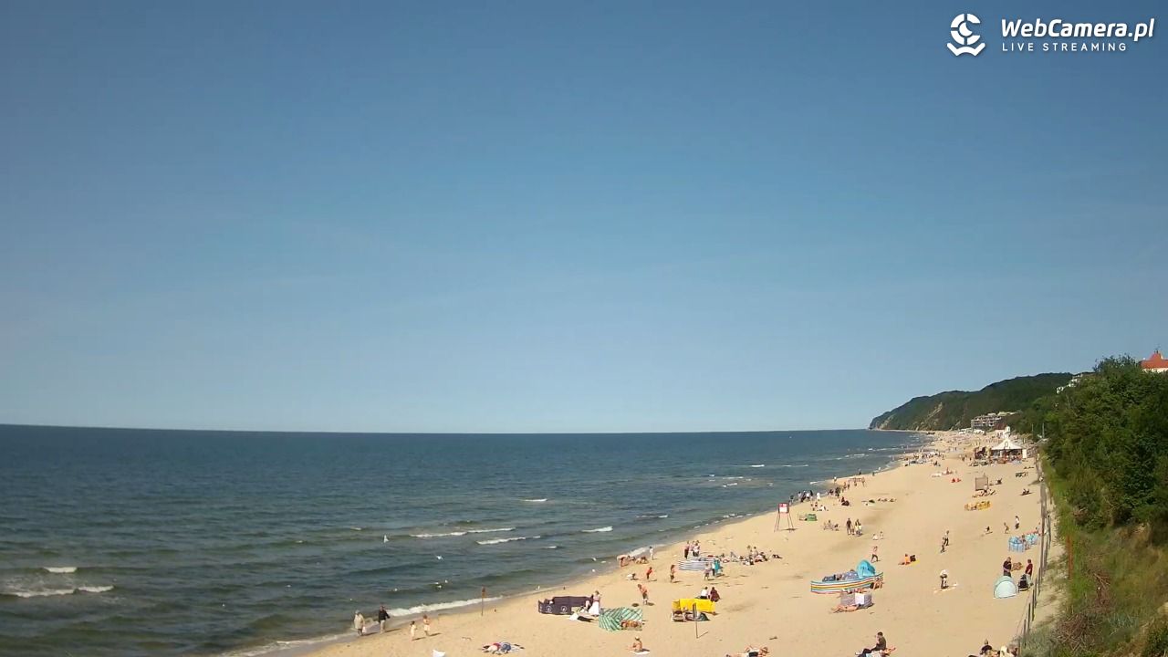 Międzyzdroje - widok na wschodnią stronę plaży - 12 czerwiec 2025, 15:43