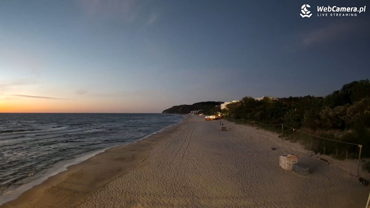 Międzyzdroje - widok na wschodnią stronę plaży - 27 maj 2026, 22:12