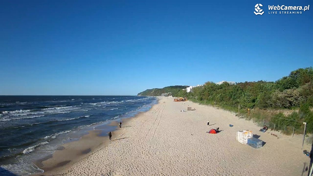 Międzyzdroje - widok na wschodnią stronę plaży - 27 maj 2026, 18:47