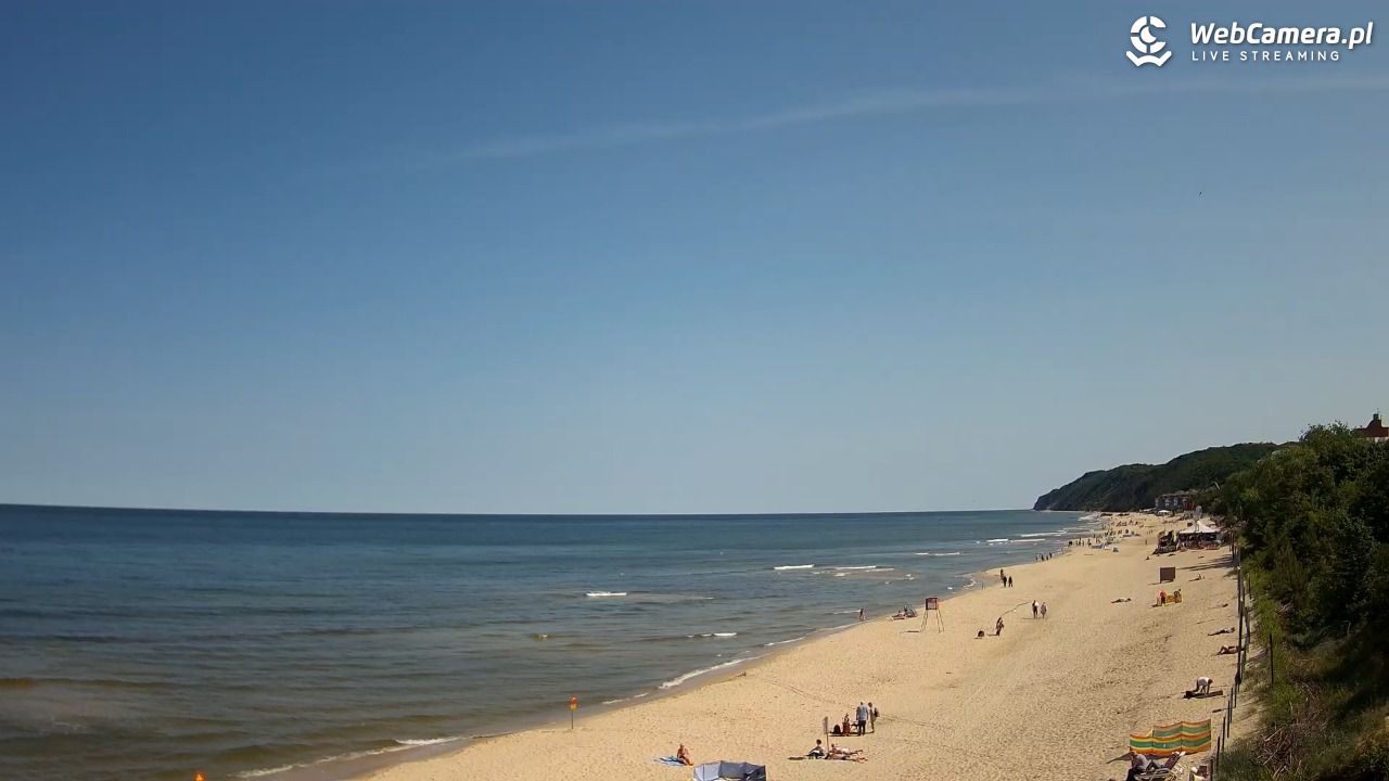 Międzyzdroje - widok na wschodnią stronę plaży - 13 czerwiec 2025, 10:43