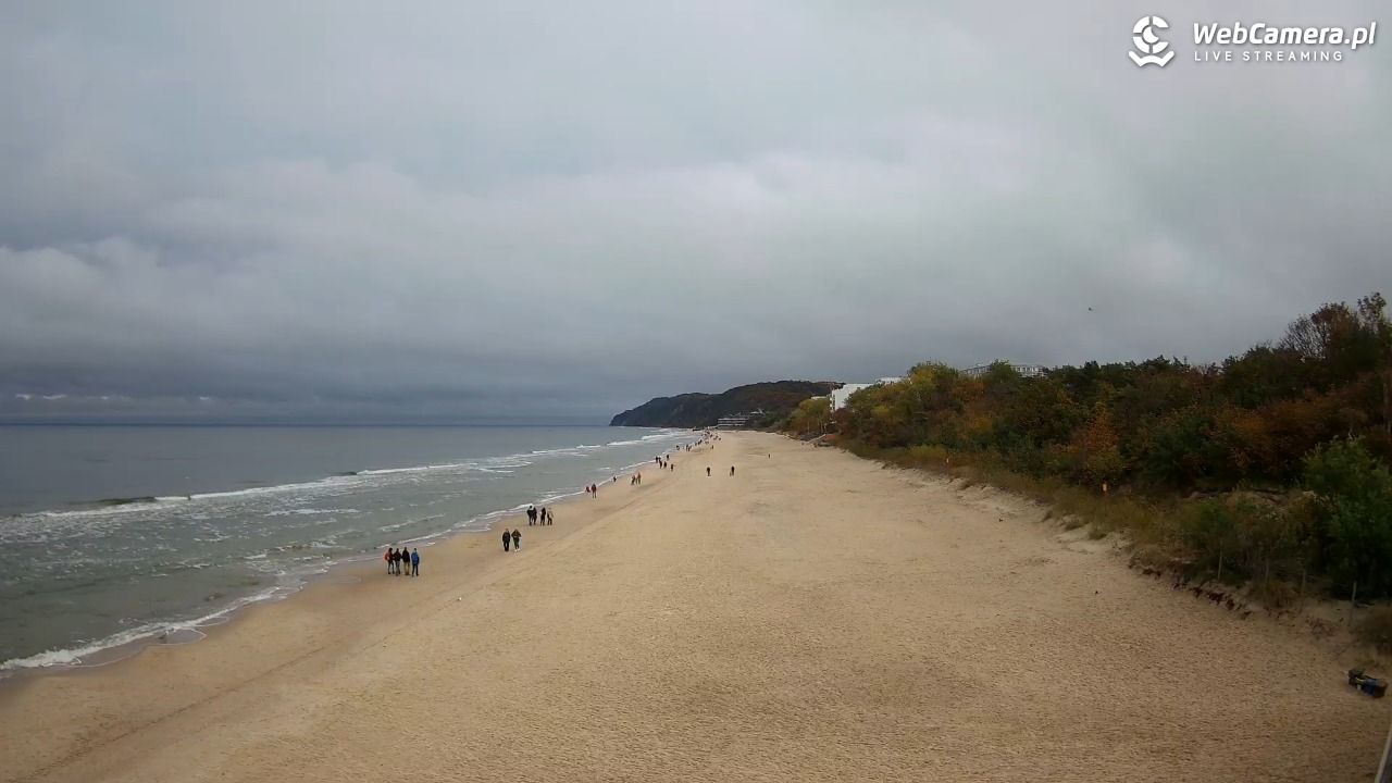 Międzyzdroje - widok na wschodnią stronę plaży - 20 październik 2026, 09:11