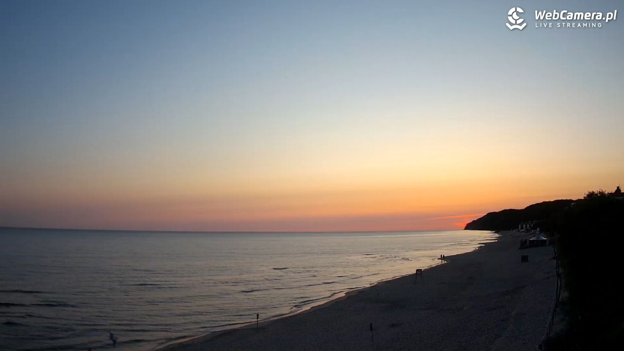 Międzyzdroje - widok na wschodnią stronę plaży - 13 czerwiec 2025, 04:26