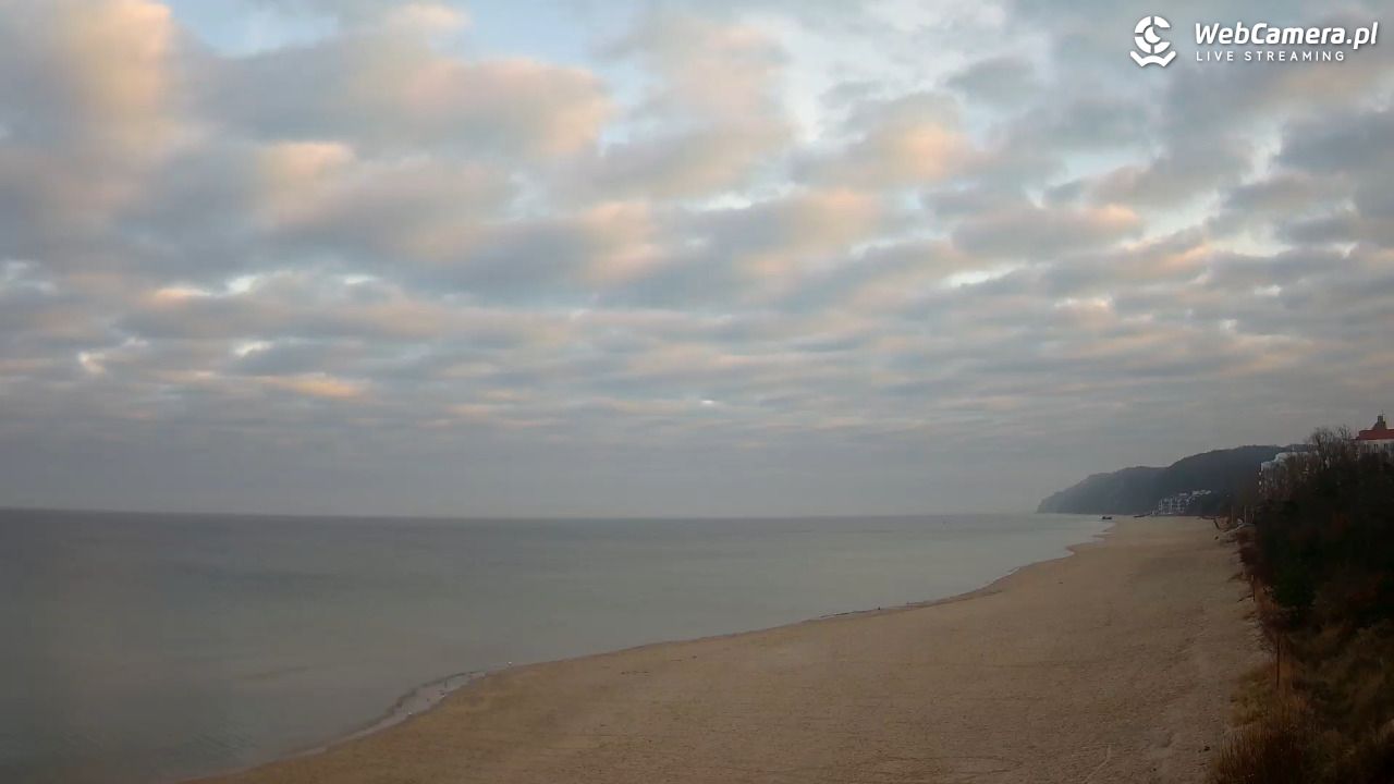 Międzyzdroje - widok na wschodnią stronę plaży - 18 grudzień 2025, 08:52