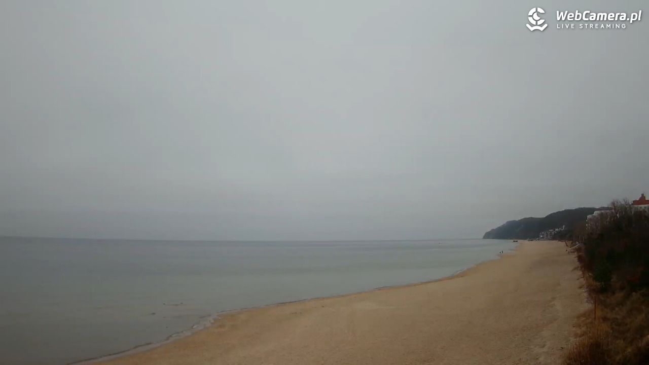 Międzyzdroje - widok na wschodnią stronę plaży - 21 grudzień 2025, 08:27