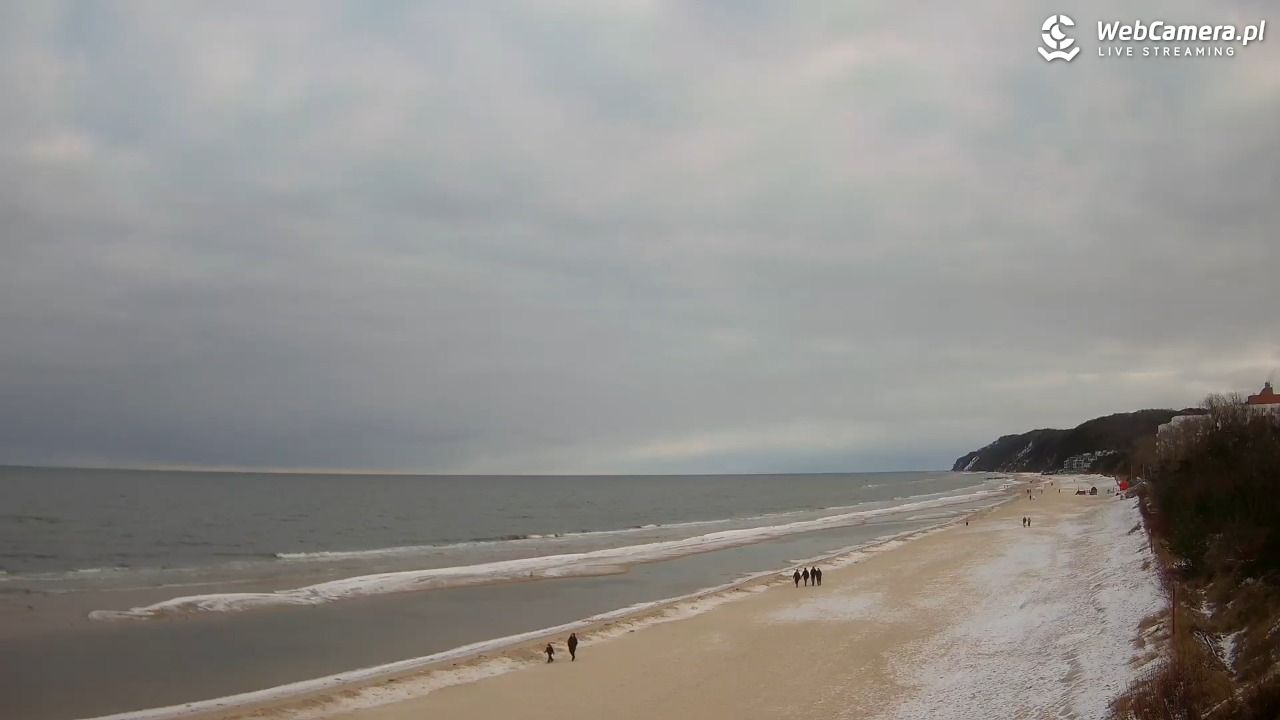 Międzyzdroje - widok na wschodnią stronę plaży - 15 luty 2026, 09:07
