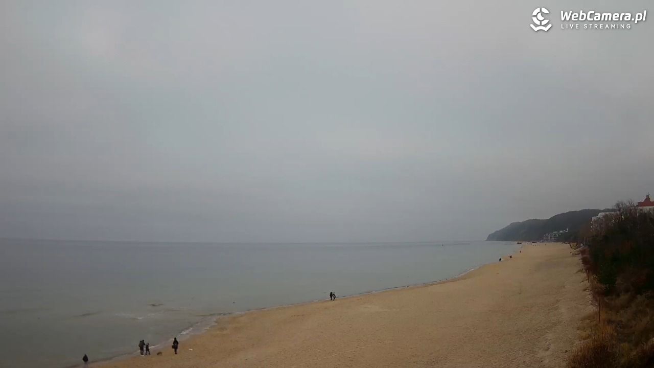 Międzyzdroje - widok na wschodnią stronę plaży - 20 grudzień 2025, 13:00