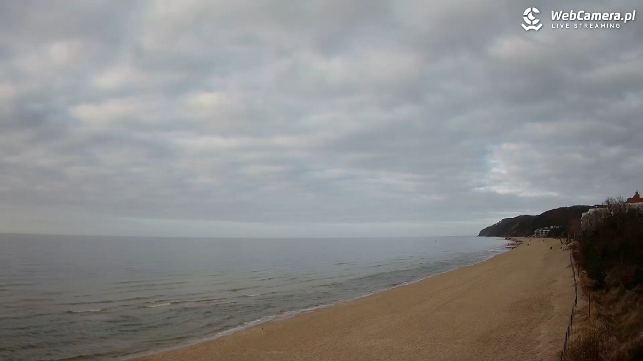 Międzyzdroje - widok na wschodnią stronę plaży - 31 marzec 2026, 17:59