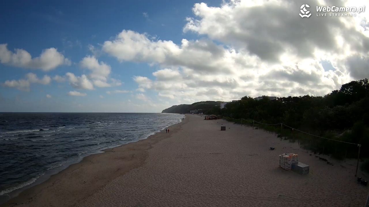 Międzyzdroje - widok na wschodnią stronę plaży - 28 maj 2026, 08:36