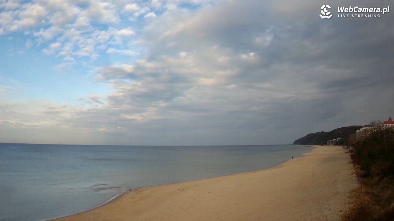 Międzyzdroje - widok na wschodnią stronę plaży - 19 grudzień 2025, 12:44