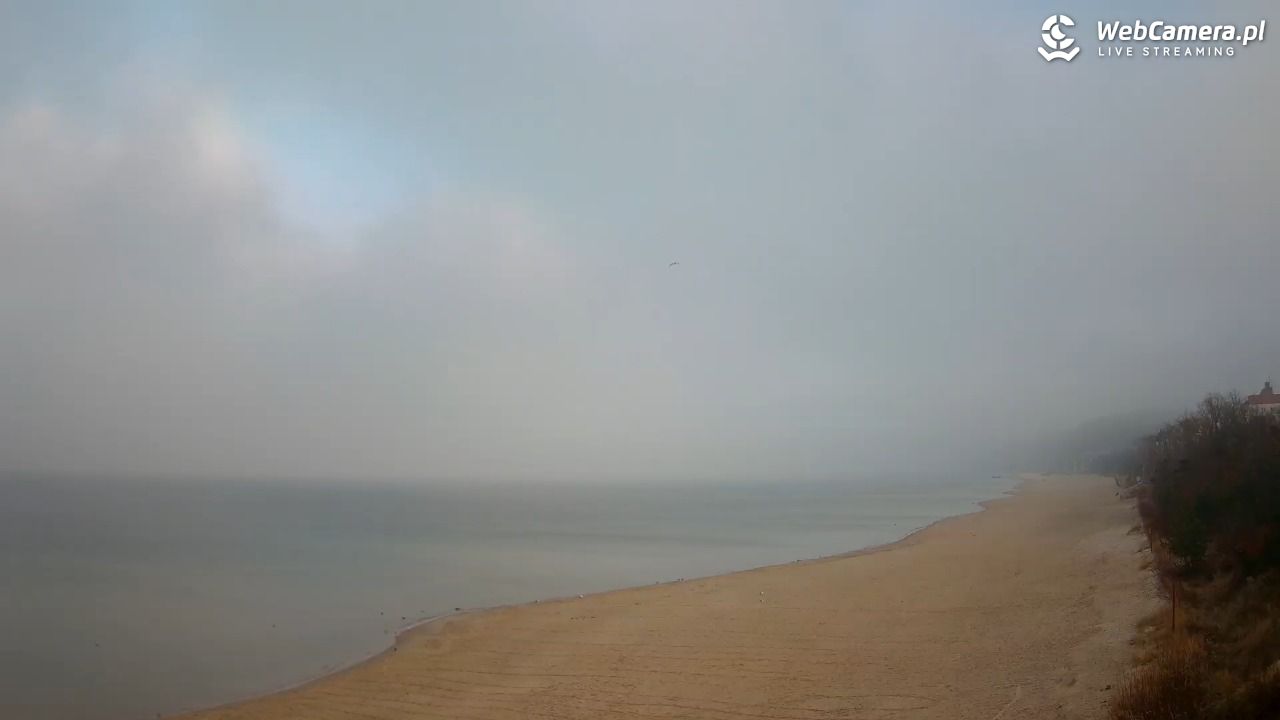 Międzyzdroje - widok na wschodnią stronę plaży - 17 grudzień 2025, 10:10