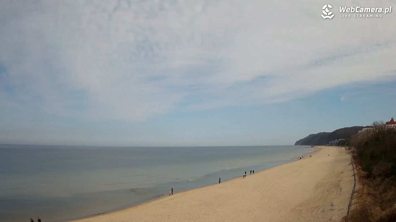 Międzyzdroje - widok na wschodnią stronę plaży - 02 kwiecień 2026, 10:50
