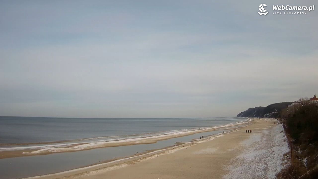 Międzyzdroje - widok na wschodnią stronę plaży - 16 luty 2026, 09:58