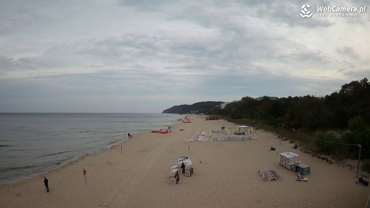 Międzyzdroje - widok na wschodnią stronę plaży - 28 sierpień 2026, 10:19