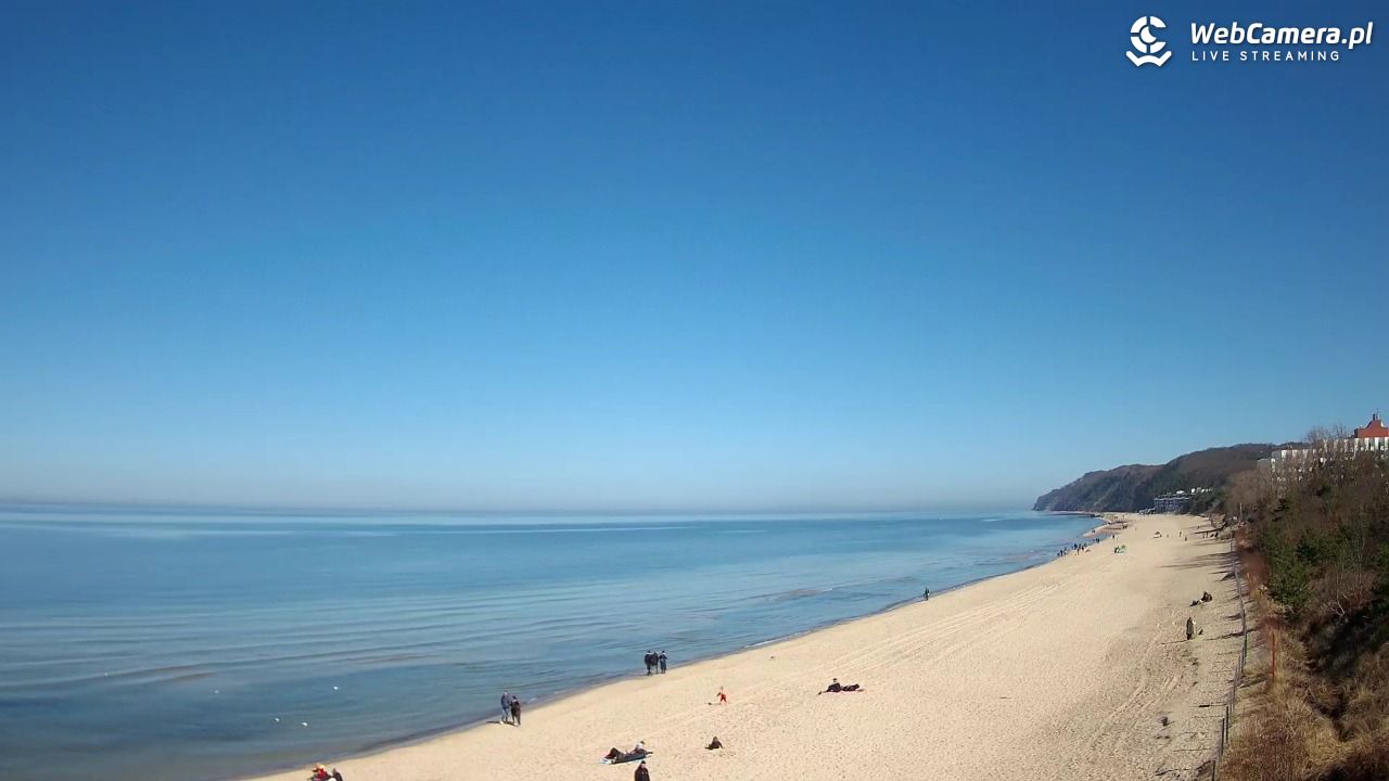 Międzyzdroje - widok na wschodnią stronę plaży - 01 kwiecień 2026, 12:38