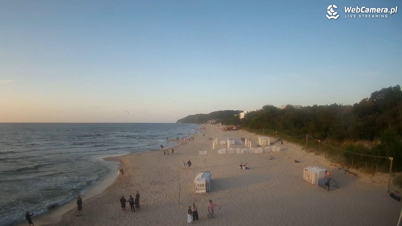 Międzyzdroje - widok na wschodnią stronę plaży - 13 lipiec 2026, 20:30