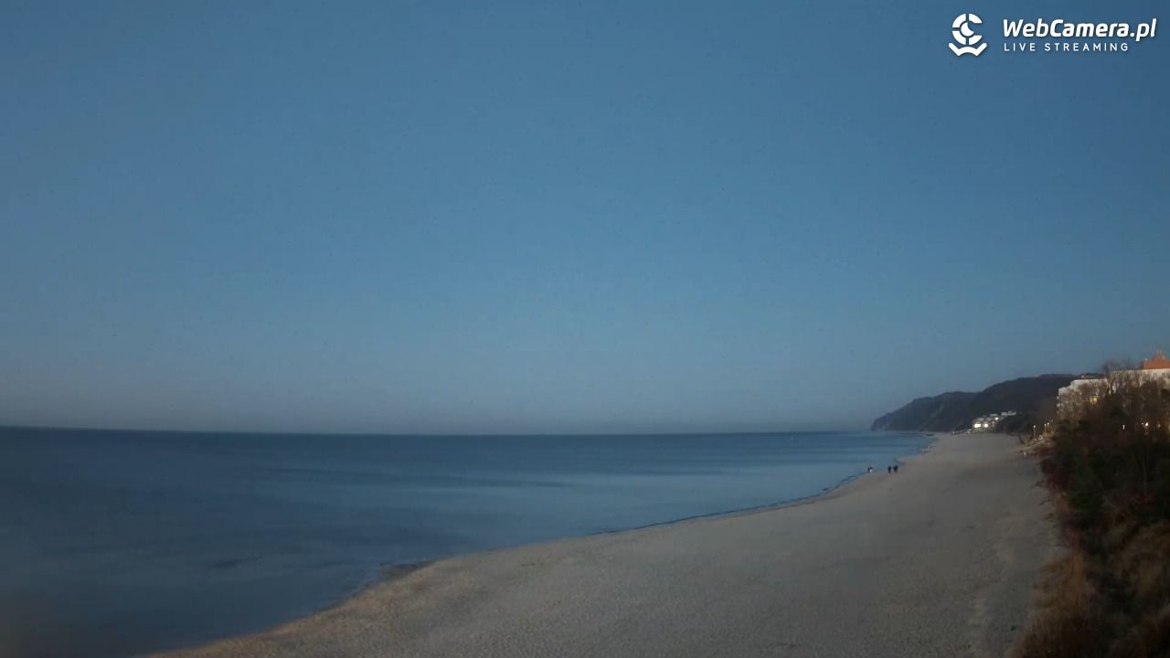 Międzyzdroje - widok na wschodnią stronę plaży - 16 grudzień 2025, 16:20