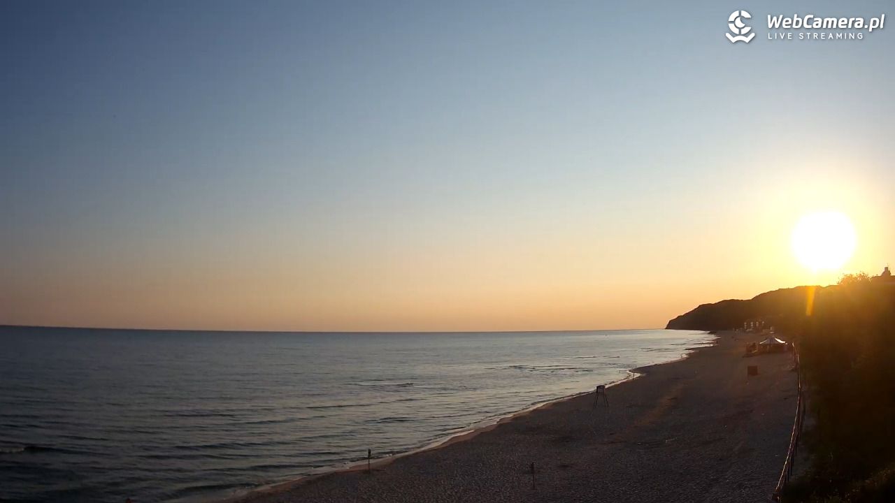 Międzyzdroje - widok na wschodnią stronę plaży - 13 czerwiec 2025, 05:30