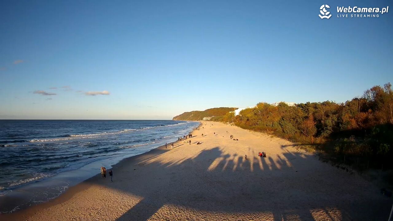 Międzyzdroje - widok na wschodnią stronę plaży - 19 październik 2026, 15:05