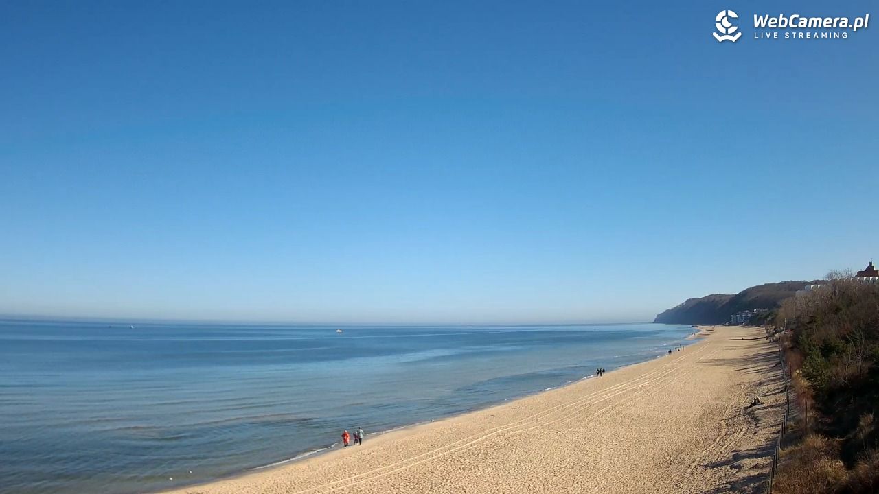Międzyzdroje - widok na wschodnią stronę plaży - 01 kwiecień 2026, 10:21