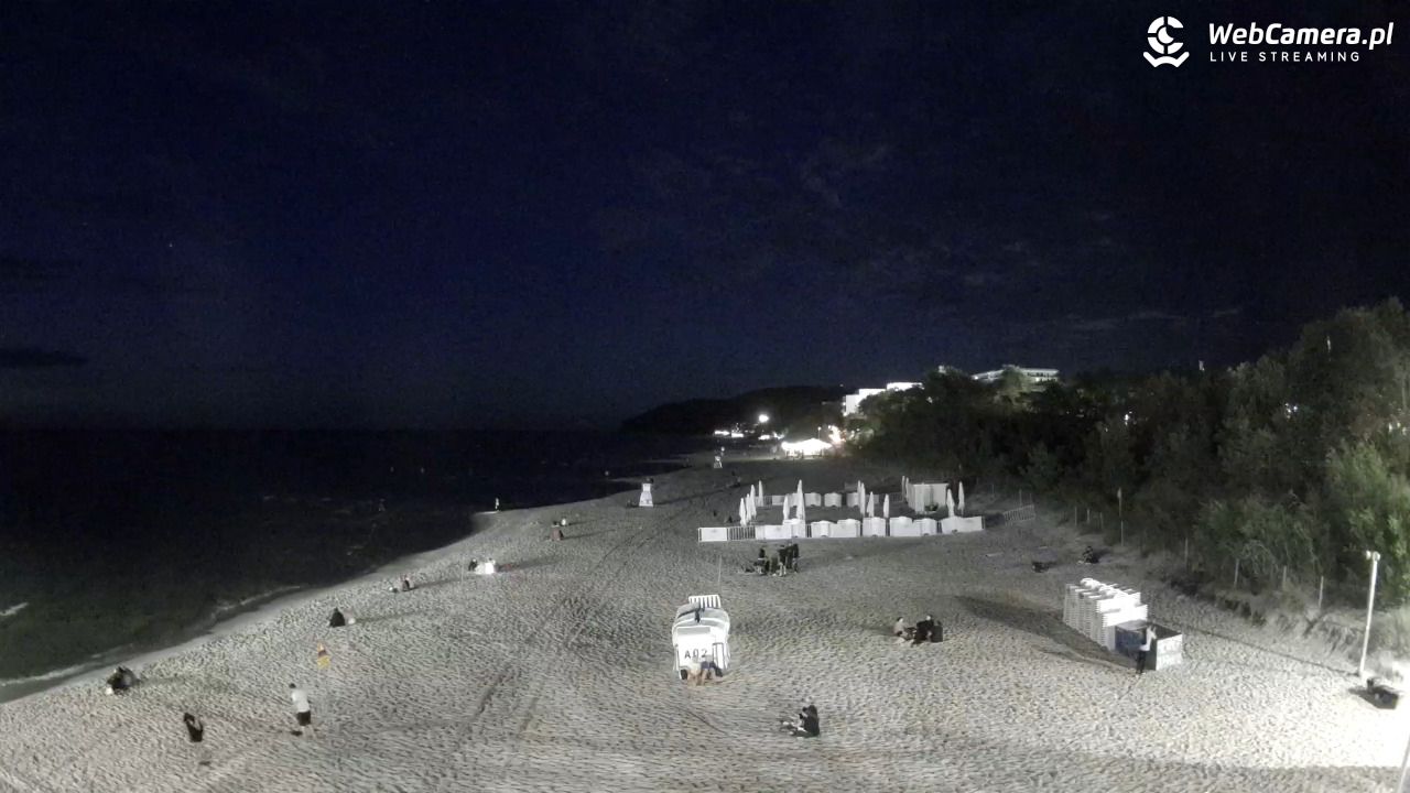 Międzyzdroje - widok na wschodnią stronę plaży - 29 sierpień 2026, 21:12
