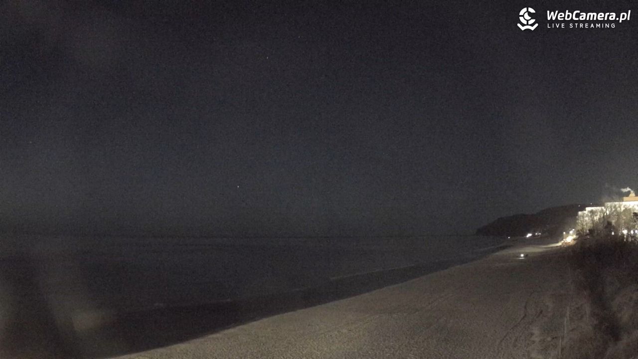 Międzyzdroje - widok na wschodnią stronę plaży - 30 marzec 2026, 20:47
