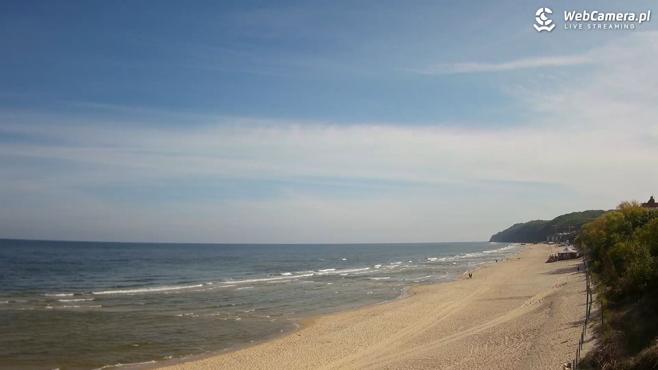 Międzyzdroje - widok na wschodnią stronę plaży - 14 maj 2025, 09:13