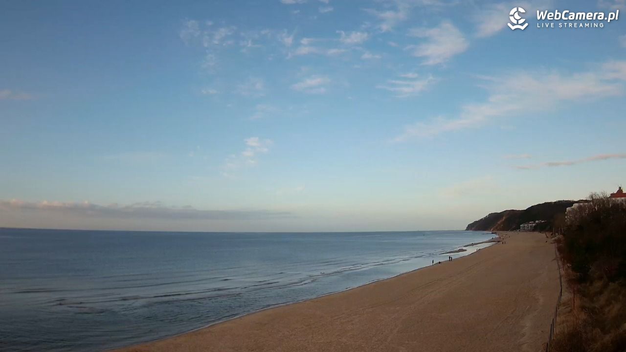 Międzyzdroje - widok na wschodnią stronę plaży - 30 marzec 2026, 18:43
