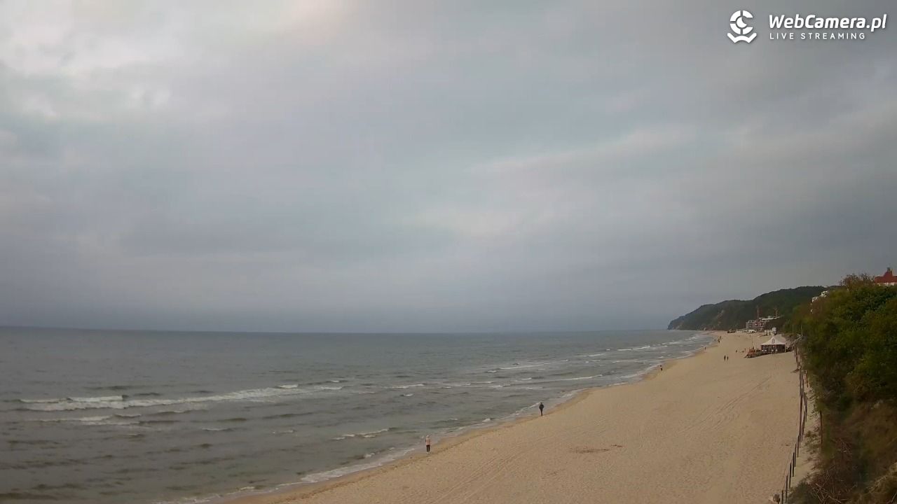Międzyzdroje - widok na wschodnią stronę plaży - 16 maj 2025, 11:19