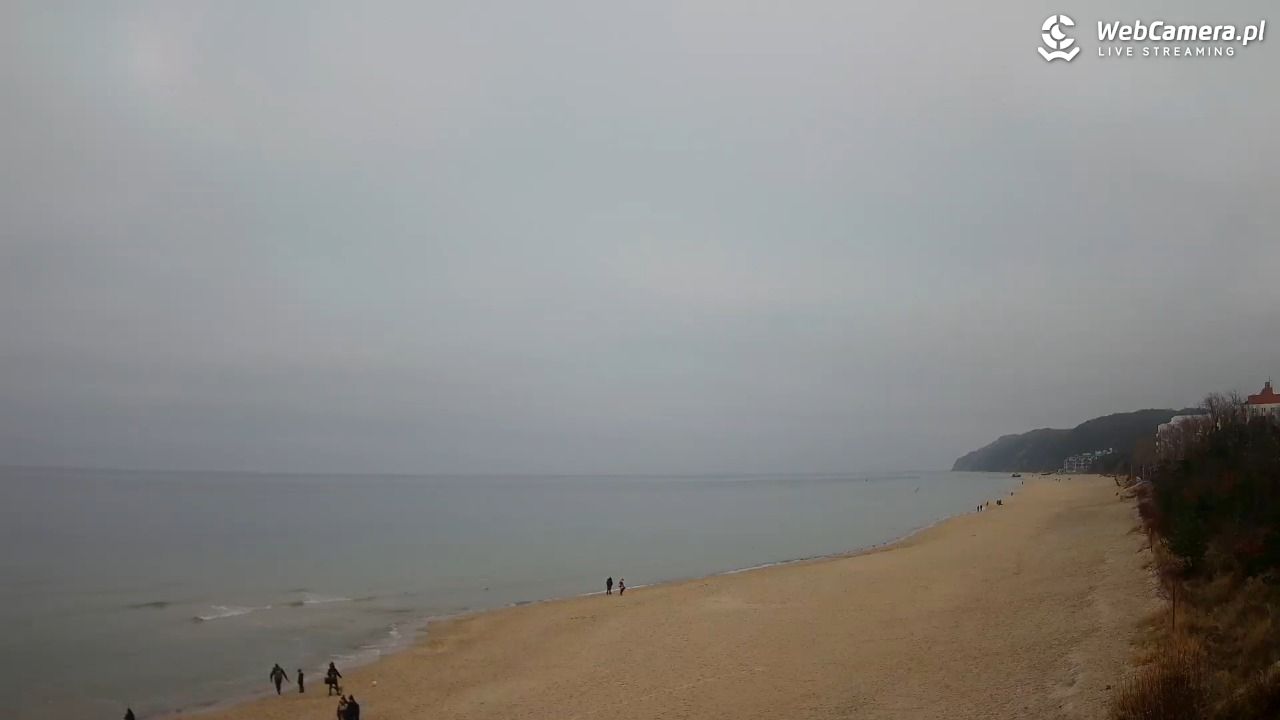 Międzyzdroje - widok na wschodnią stronę plaży - 20 grudzień 2025, 13:00