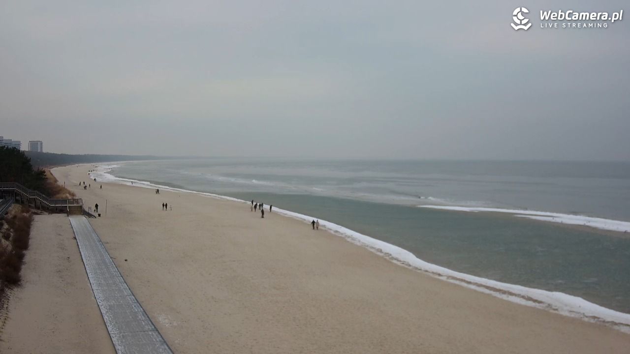 Międzyzdroje - widok na plażę - 24 styczeń 2026, 13:53